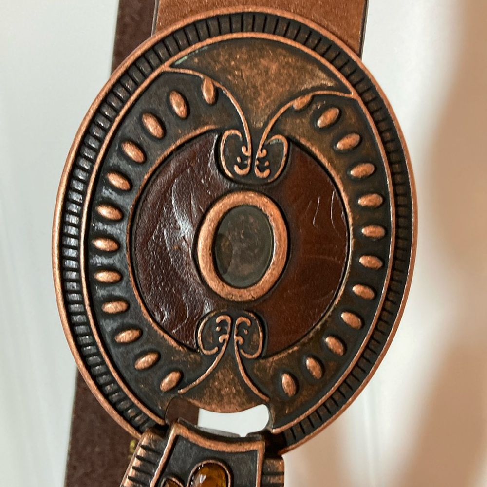 Chico’s Brown Leather Adjustable Belt - Picture 2 of 13